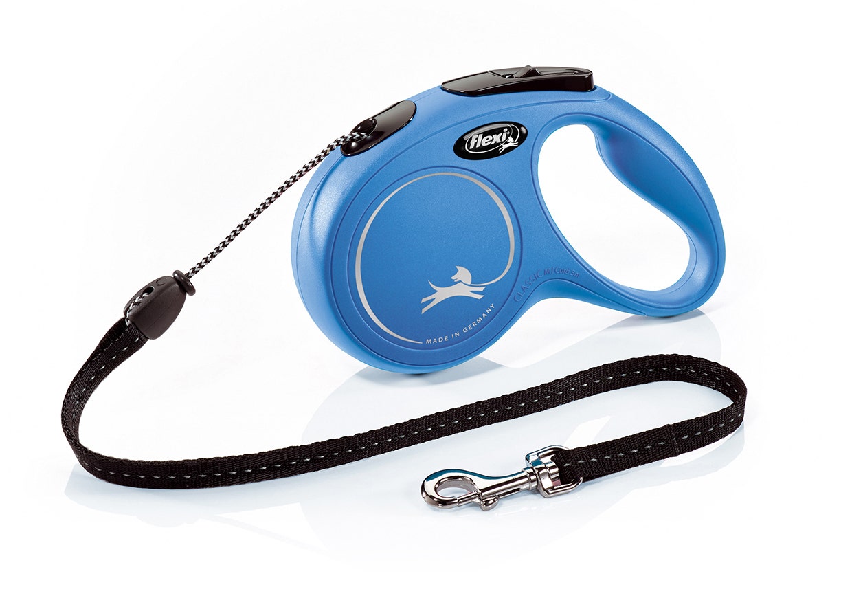 Correa Flexi New Classic En Cuerda Para Perros Color Azul Talla M 5m-1