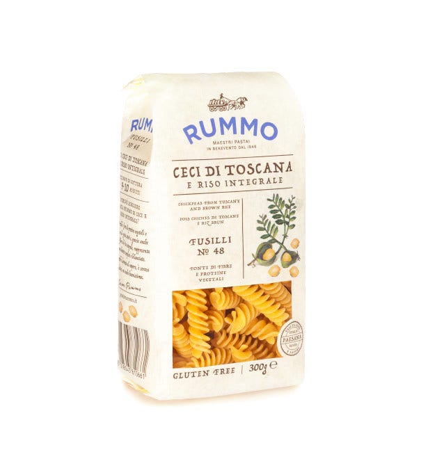 Rummo Fusilli Garbanzos Arroz Integral Sin Gluten 300g-2