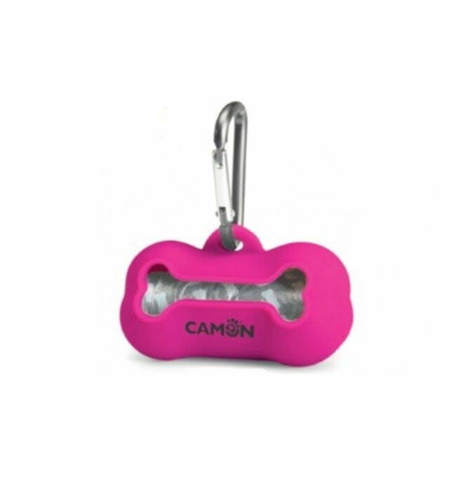 Camon Porta Bolsas de Silicona para Perros Fucsia-3