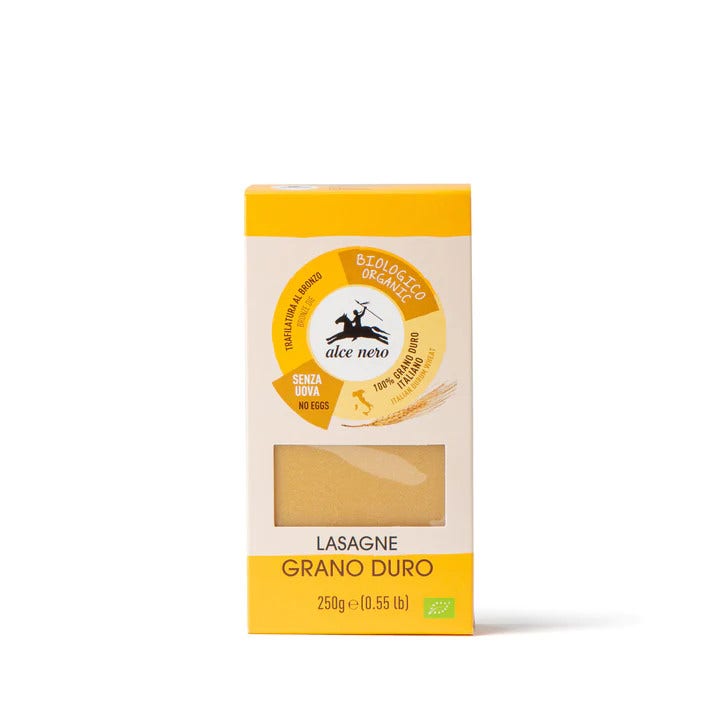 Lasaña de Sémola Ecológica Alce Nero 250g-1