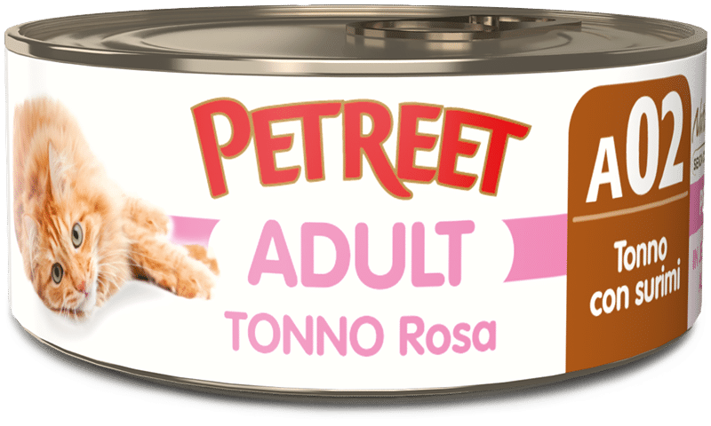 Petreet Atún Rosado con Surimi Comida Húmeda para Gatos Adultos 140g-1
