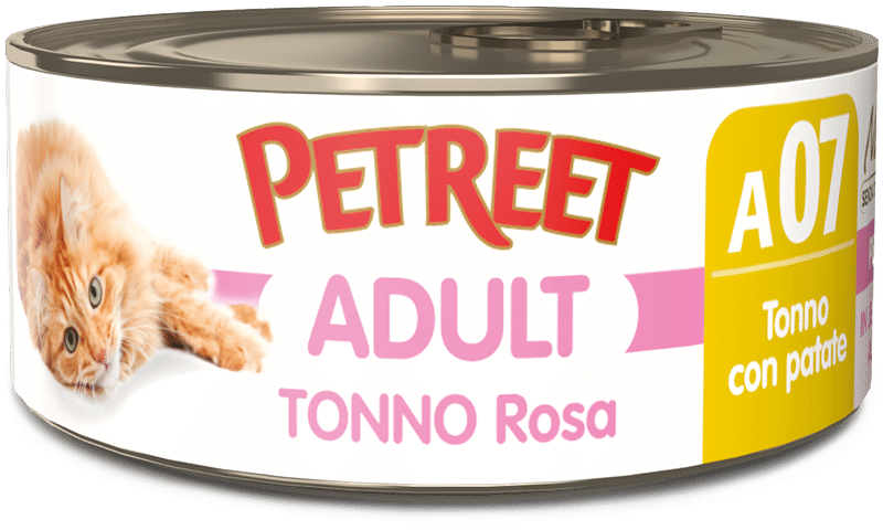 Petreet Atún Rosa con Patatas Comida Húmeda para Gatos Adultos Tarro 140g-2