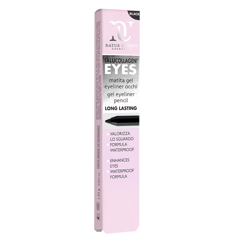 Ialucollagen Make Up Lápiz de ojos en gel de larga duración Negro-1