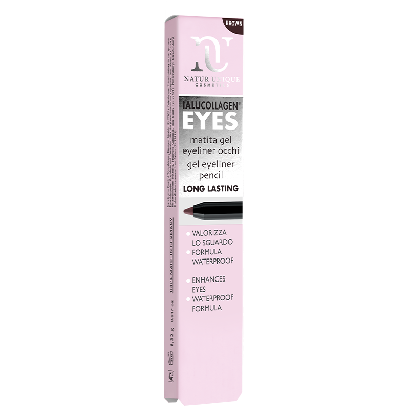 Ialucollagen Make Up Lápiz de ojos en gel de larga duración Marrón-1
