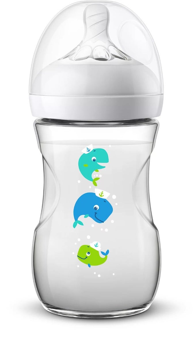 Philips Avent Biberón Ballenas Naturales 1M+ 260ml-2