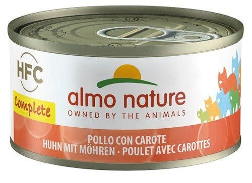 Almo Nature HFC Comida Húmeda Completa Pollo y Zanahoria para Gatos Adultos Lata 70g-2