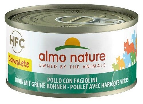 Almo Nature HFC Comida Húmeda Completa Pollo y Judías Verdes para Gatos Adultos Lata 70g-2