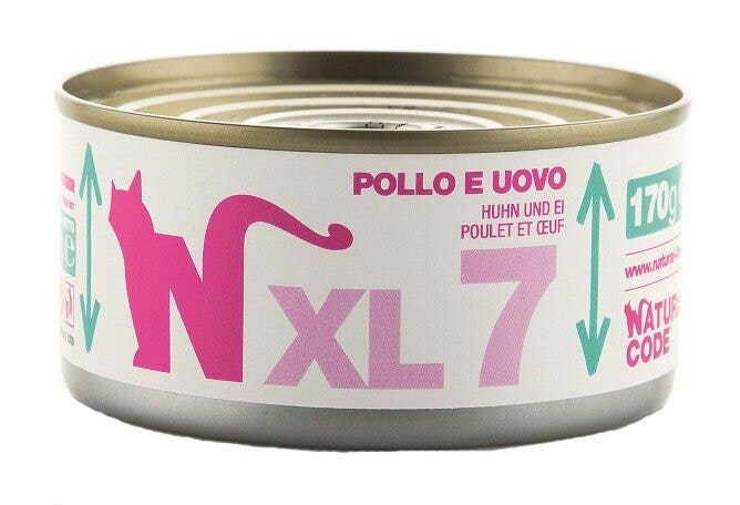 Natural Code XL7 Comida Húmeda con Pollo y Huevo para Gatos Adultos Lata 170g-2