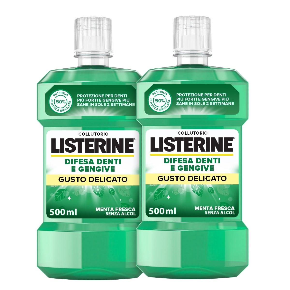 Listerine Defense Dientes Y Encías Enjuague Bucal Sabor Delicado 2x500ml-15