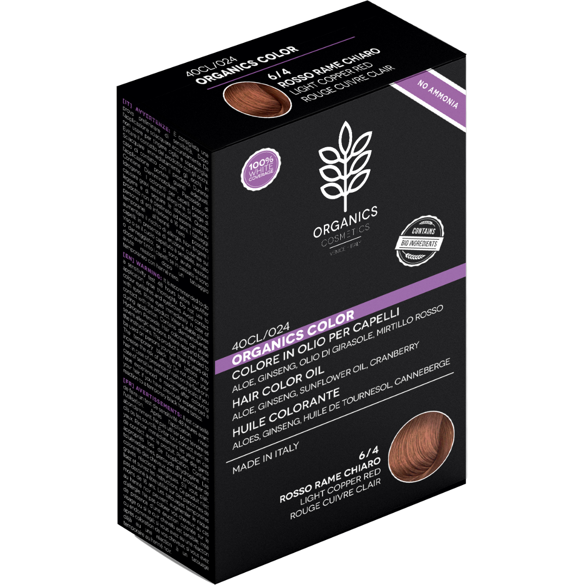 Organics Cosmetics Color In Hair Oil 6/4 Rojo Cobre Claro-1