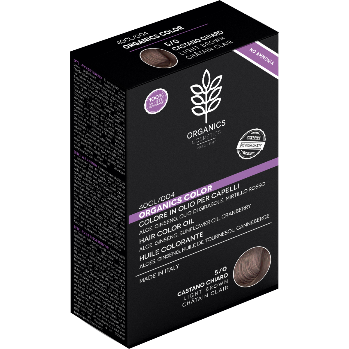 Organics Cosmetics Tinte En Aceite 5/0 Castaño Claro-1