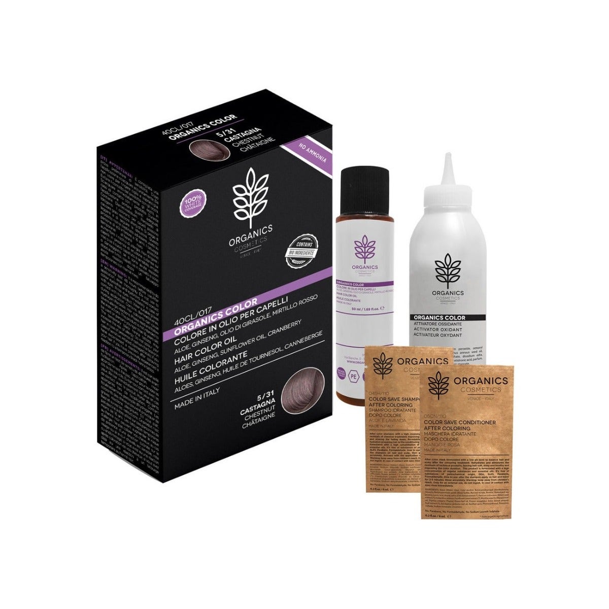 Organics Cosmetics Organics Color 5/31 Kit de Tinte Capilar Castaño-2