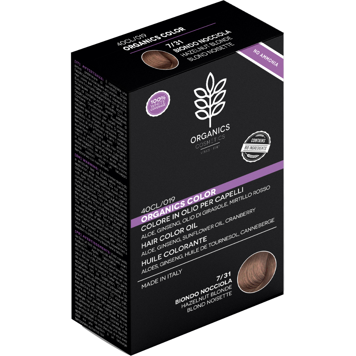Organics Cosmetics Color In Hair Oil 7/31 Rubio Avellana-1