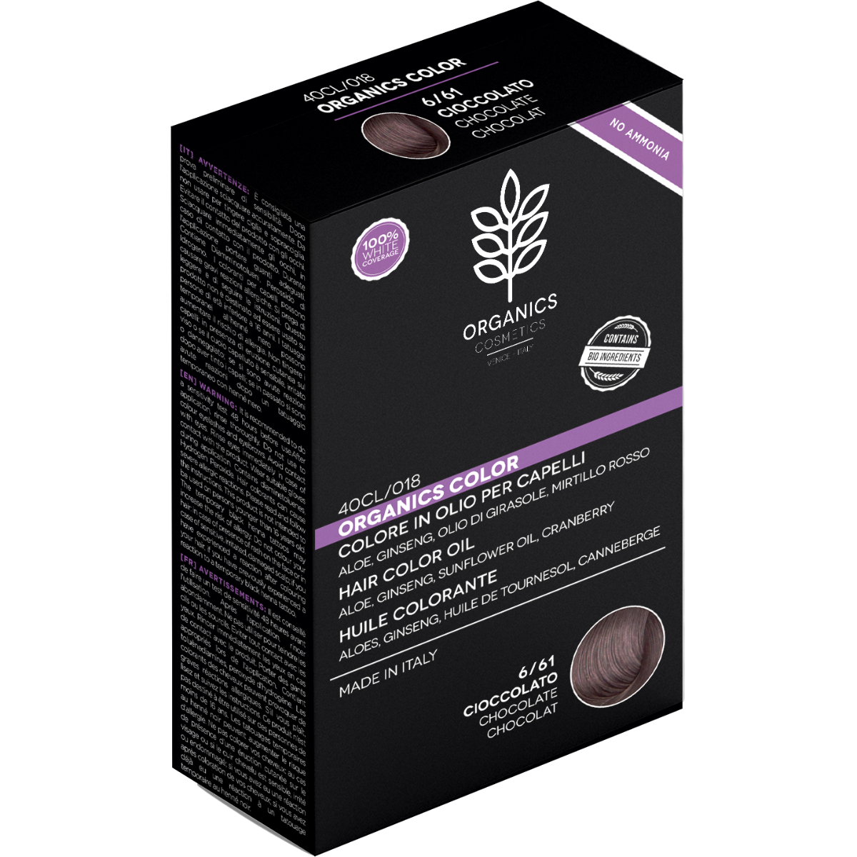 Organics Cosmetics Color En Aceite Capilar 6/61 Chocolate-1