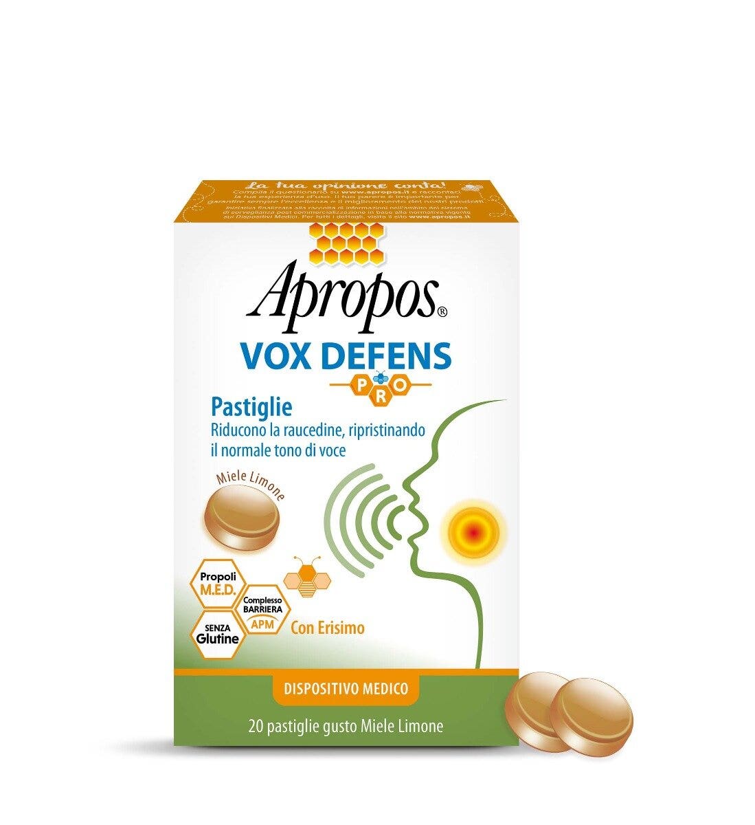 Apropos Vox Defens Pro Miel/Limón 20 Comprimidos-3