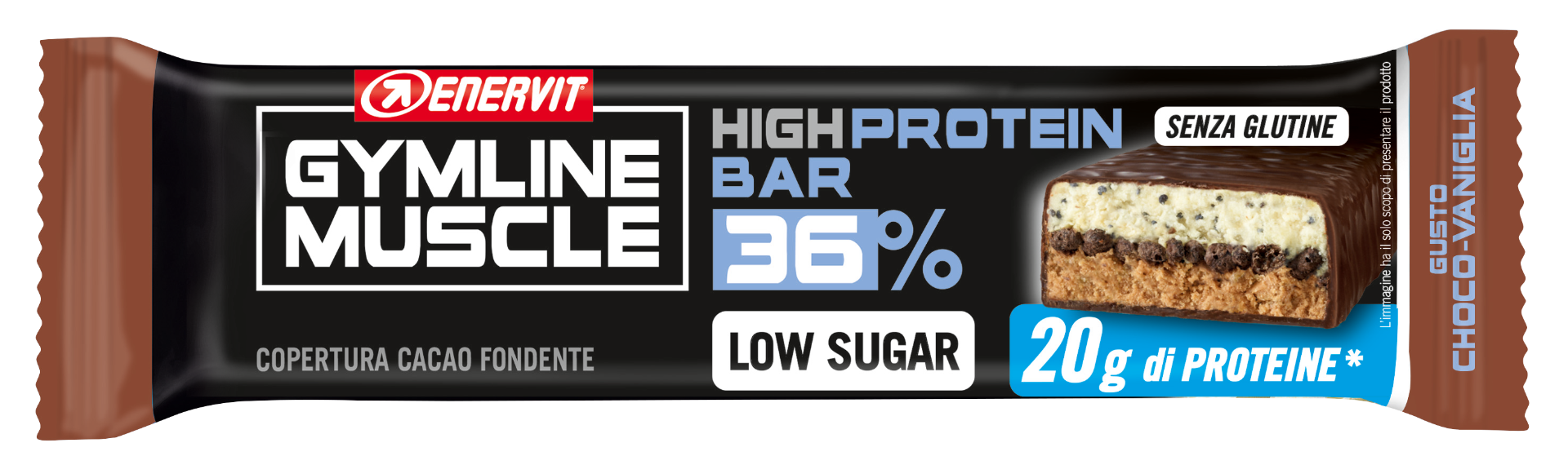 Enervit Sport Gymline High Protein Bar 36% Choco-Vainilla 1 Pieza 55g-4