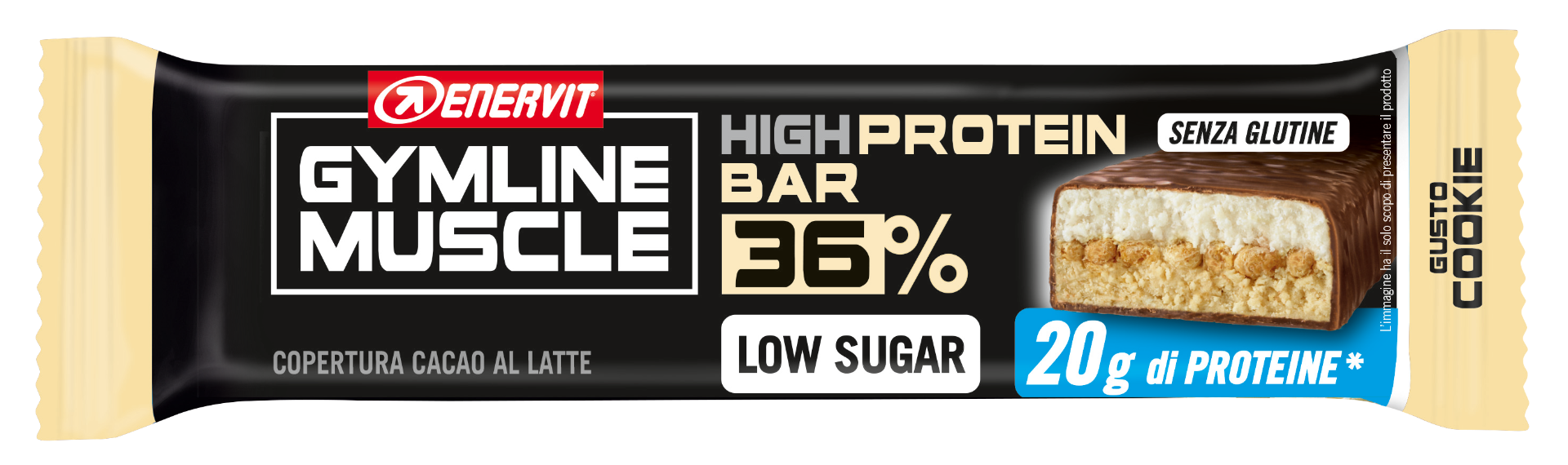 Enervit Sport Gymline High Protein Bar 36% Galleta 1 Pieza 55g-6