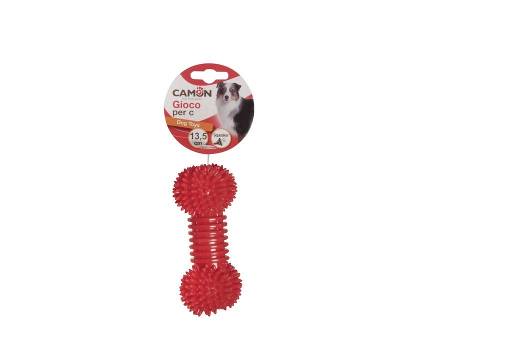 Juego De Hueso Camon Con Pinchos Y Chirriador Para Perros Diametro 13,5cm-2