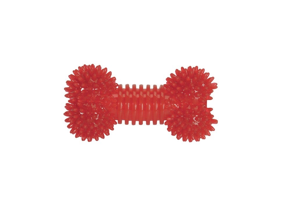 Juego De Hueso Camon Con Pinchos Y Chirriador Para Perros Diametro 13,5cm-1
