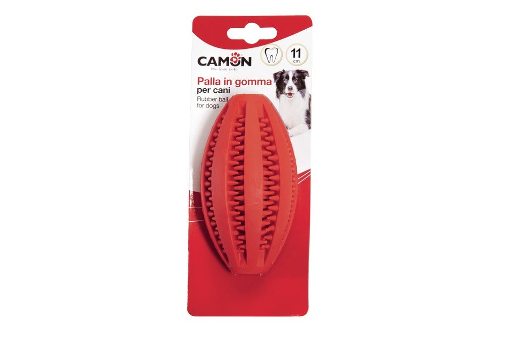 Pelota de rugby Camon Rubber Game Dental Fun para perros-2