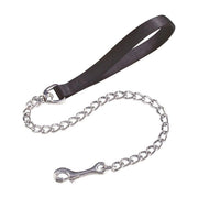 Correa Camon Nylon Con Cadena De Acero Para Perros Color Negro 2,5x800mm-1