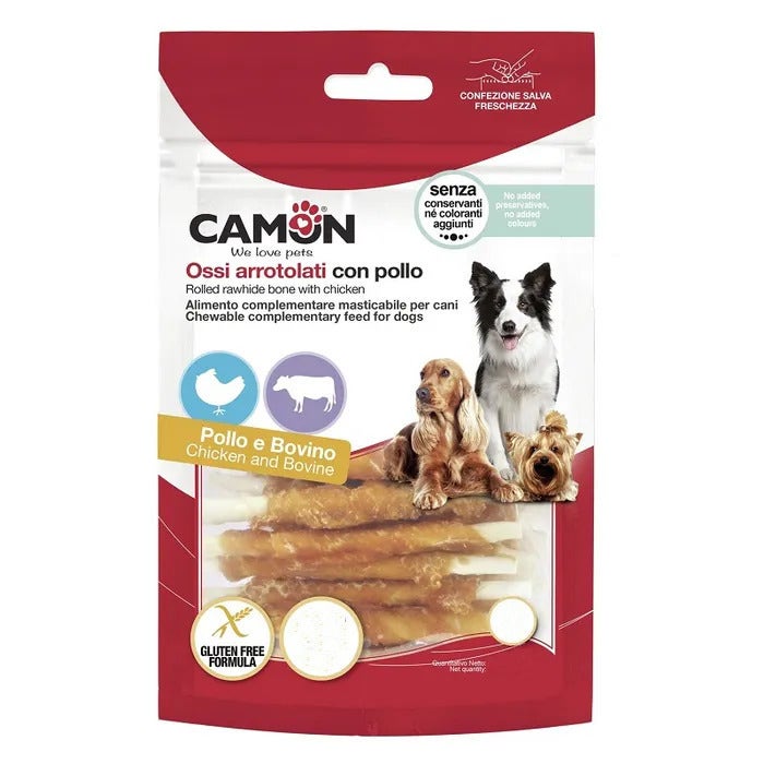 Camon Rollitos de Piel de Vacuno con Pollo para Perros 1150g-2