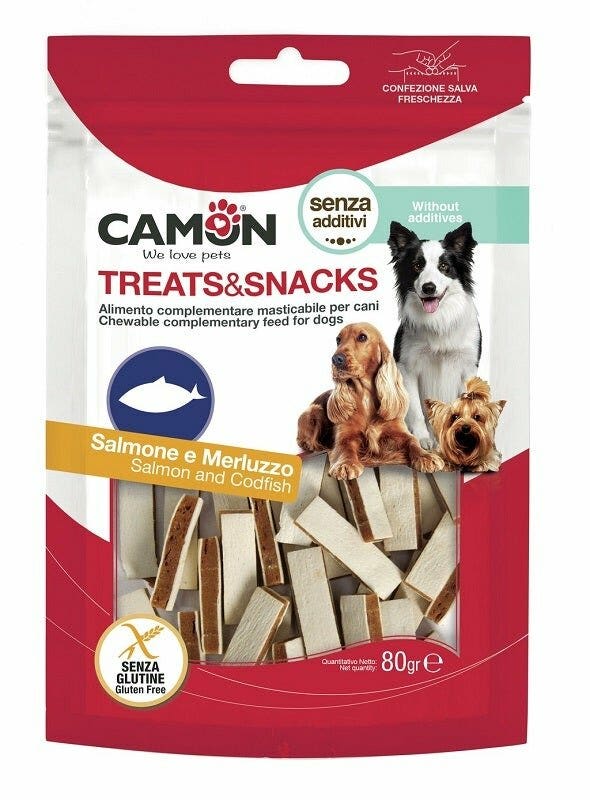 Sandwich de Camon con Salmón y Bacalao para Perros 80g-2