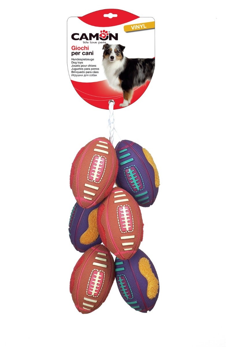 Camon Trenza Vinilo Pelotas De Rugby Para Perros 18 / 23cm-1