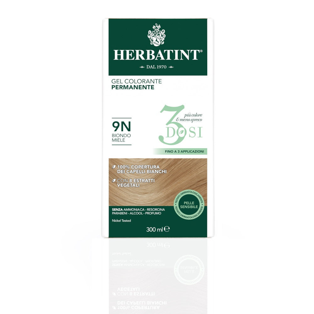 Herbatint Tinte Permanente Gel 9N Rubio Miel 3 Dosis 300ml-2