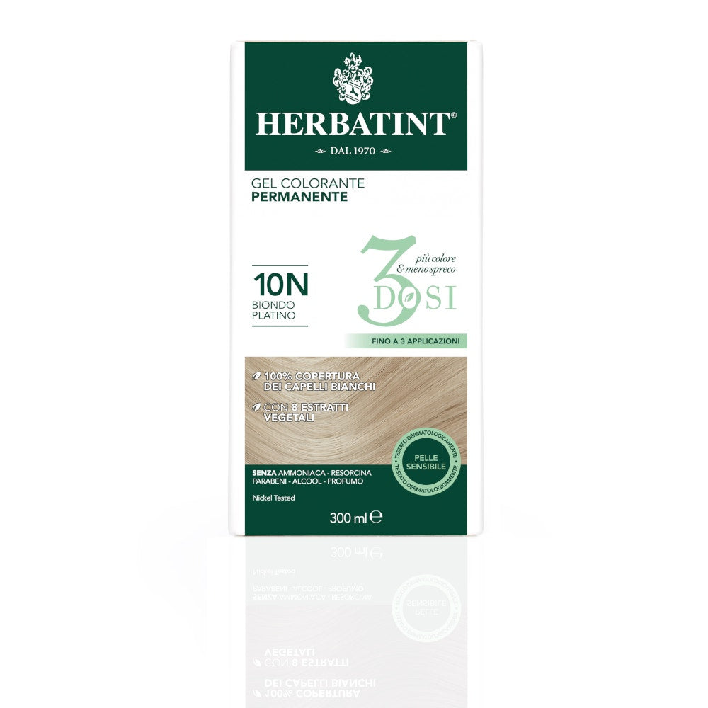 Herbatint Tinte Capilar Gel Permanente 10N Rubio Platino 3 Dosis 300ml-4
