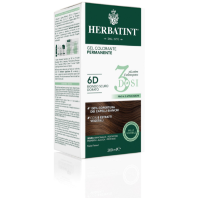 Herbatint Tinte Capilar Gel Permanente 6D Rubio Oscuro Dorado 3 Dosis 300ml-1