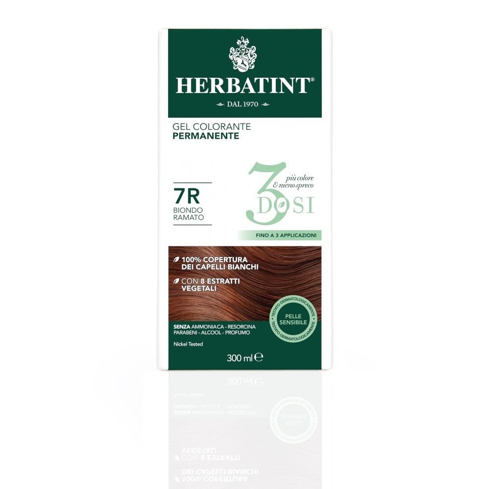 Herbatint Tinte Capilar Gel Permanente 7R Rubio Castaño 3 Dosis 300ml-3