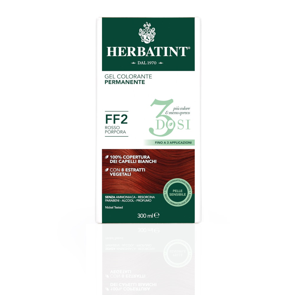 Herbatint Tinte Capilar Gel Permanente FF2 Morado Rojo 3 Dosis 300ml-2