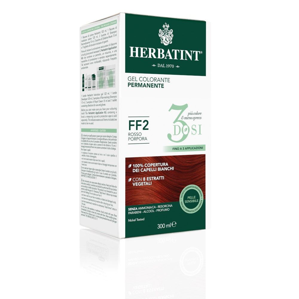 Herbatint Tinte Capilar Gel Permanente FF2 Morado Rojo 3 Dosis 300ml-1