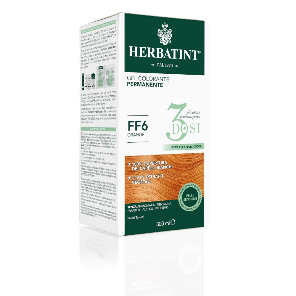 Herbatint Tinte Capilar Gel Permanente FF6 Naranja 3 Dosis 300ml-3