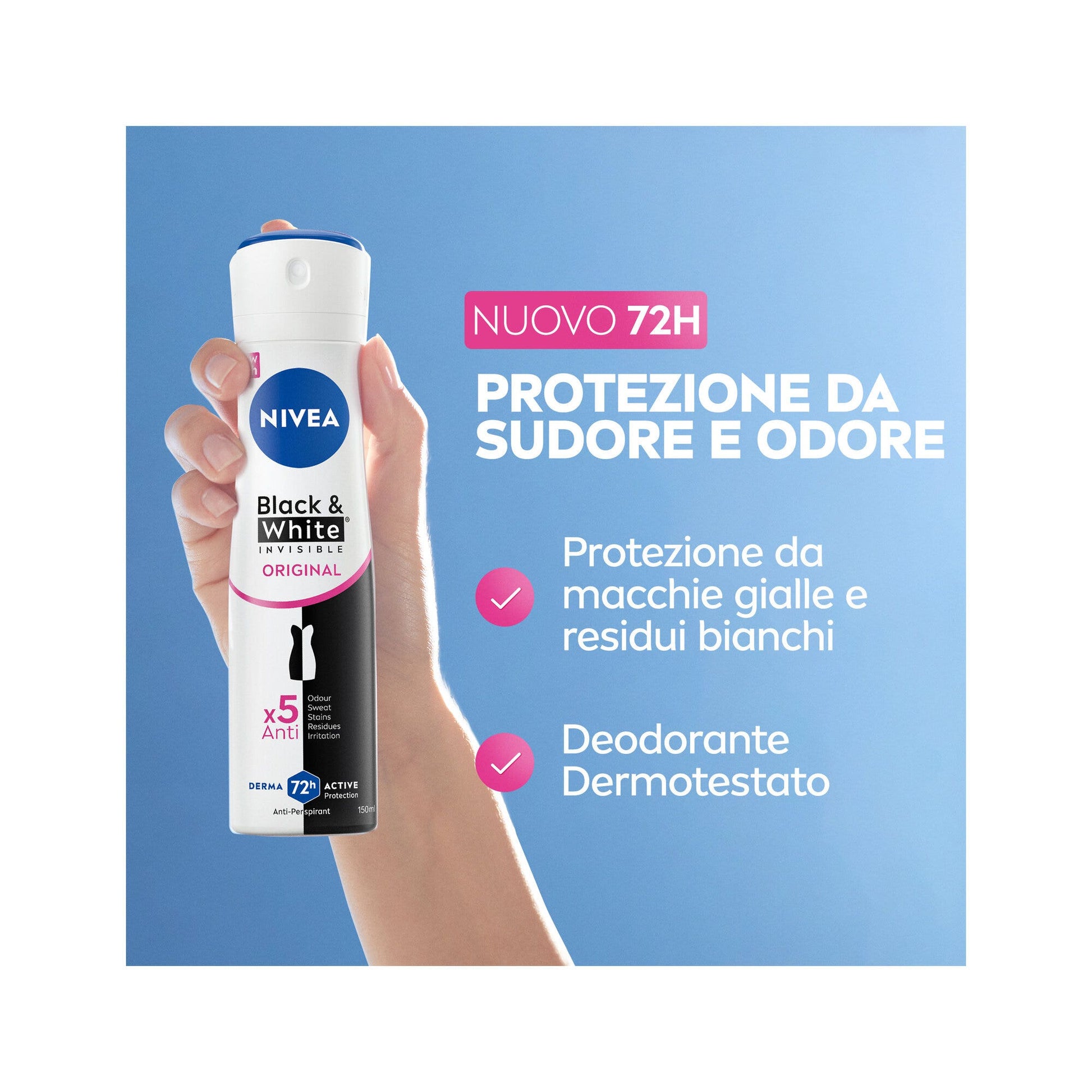 Nivea Desodorante Black & White Invisible Original Spray 150ml-2