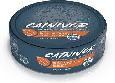 Drn Catnivor Comida Húmeda con Salmón para Gatos Adultos Tarro 80g-2