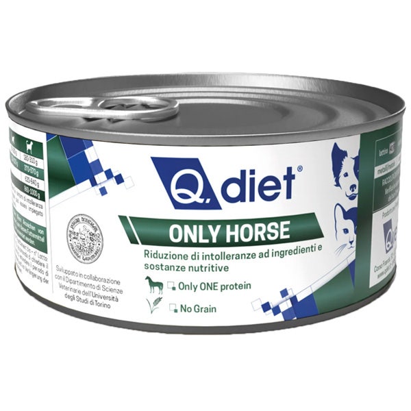 Q.Vet Q Diet Only Comida Húmeda Para Caballos Con Caballo Para Perros/Gatos Adultos 150g Tarrina-1