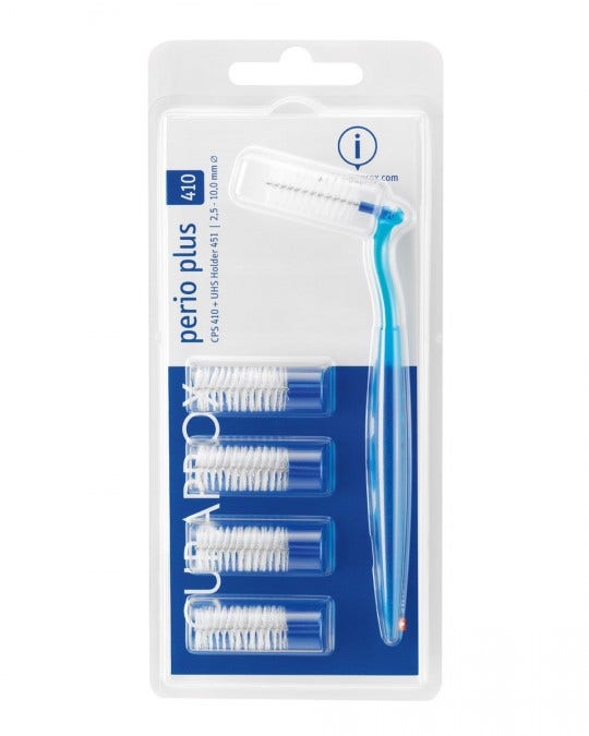 Curaprox CPS 410 Perio Plus 5 Cepillos + 1 Soporte-2
