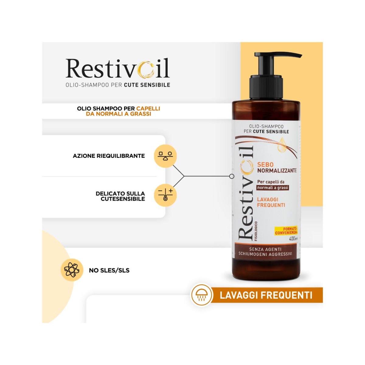 Restivoil Oil Champú Seborregulador Fisiológico 400ml-2