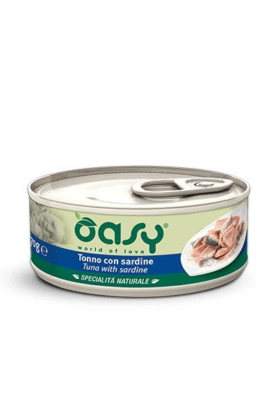 Oasy Natural Especialidad Gato Atún con Sardinas 70g-1