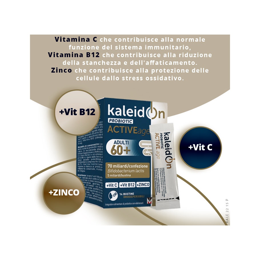 Kaleidon Probiótico Activo Edad 60+ Adultos 14 Sobres-3