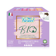 Vivicot Toallas Higiénicas De Algodón Noche Con Alas 10 Piezas-2