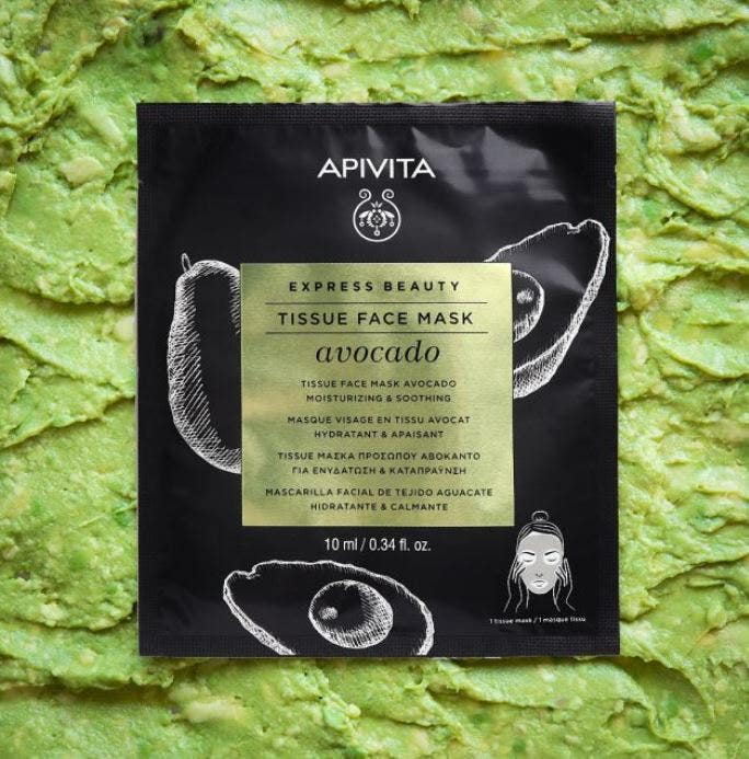 Apivita Express Beauty Mascarilla Facial Hidratante / Calmante Aguacate 1 Pieza 10ml-3