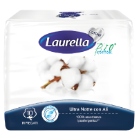 Ultra Night Cotton Laurella Con 10 Alas Absorbentes-1