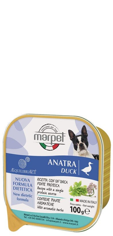Marpet Aequilibriavet Pato Comida Húmeda Para Perros Adultos Tarrina 100g-2