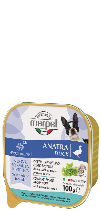 Marpet Aequilibriavet Pato Comida Húmeda Para Perros Adultos Tarrina 100g-1