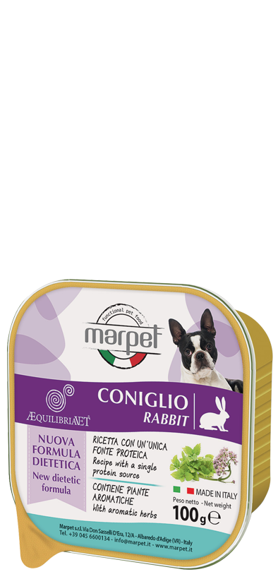Marpet Aequilibriavet Conejo Comida Húmeda Para Perros Adultos Bandeja 100g-1