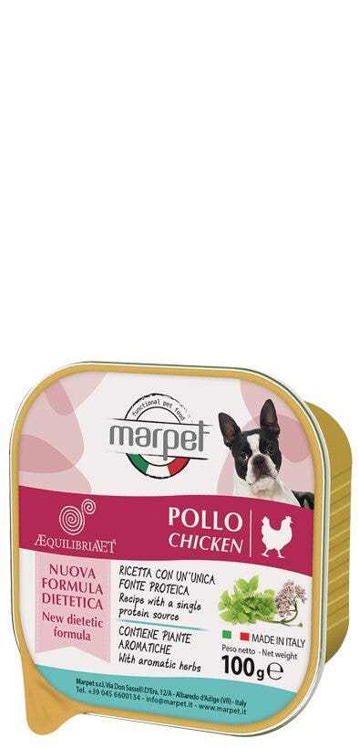 Marpet Aequilibriavet Pollo Comida Húmeda Para Perros Adultos Bandeja 100g-2