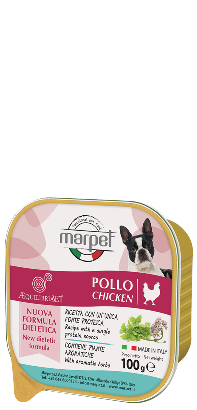 Marpet Aequilibriavet Pollo Comida Húmeda Para Perros Adultos Bandeja 100g-1